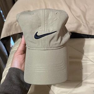 brown golf cap